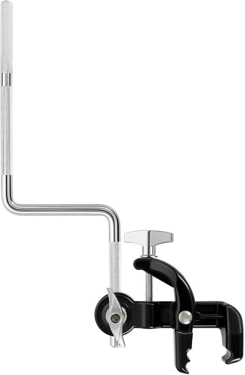 RANMING Jaw Drum Mount Universal Cowbell Clamp Bracket High-Strength Alloy Steel Holder for Cowbell and Tambourine Ideal for Drum Set Percussion Performance and Practice - Image 1
